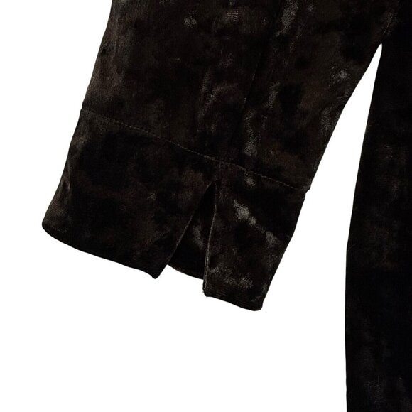 LYSSE New York Brown Shay Crushed Velvet Blazer Jacket Cardigan Size Large - Picture 5 of 8